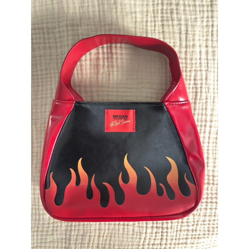 MEGAN THEE STALLION Womens Hot Girl Summer Purse Size One Size Black Red Flames